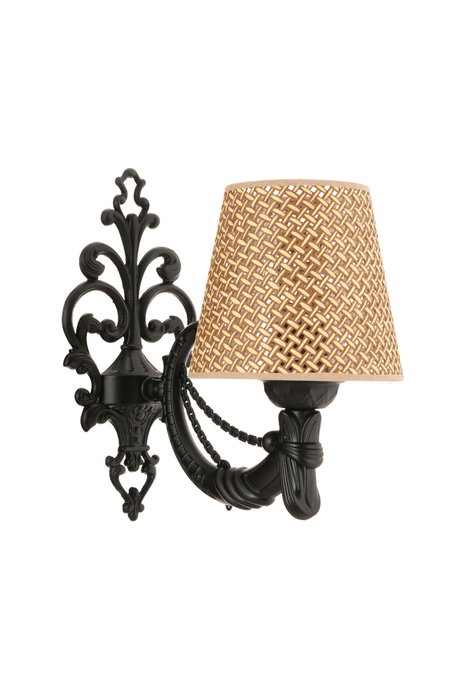 Opviq Lámpara de pared Gloria Hazeran - Natural, Negro Opviq Lámpara de pared Gloria Hazeran - Natural, Negro